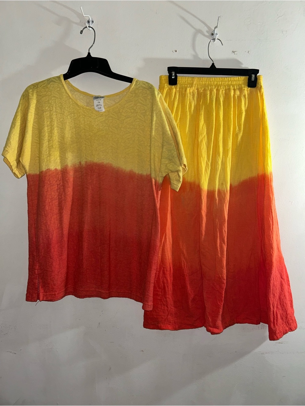 Vintage Styleworks Medium Made in USA 2 Piece Ombre Set Skirt & Top